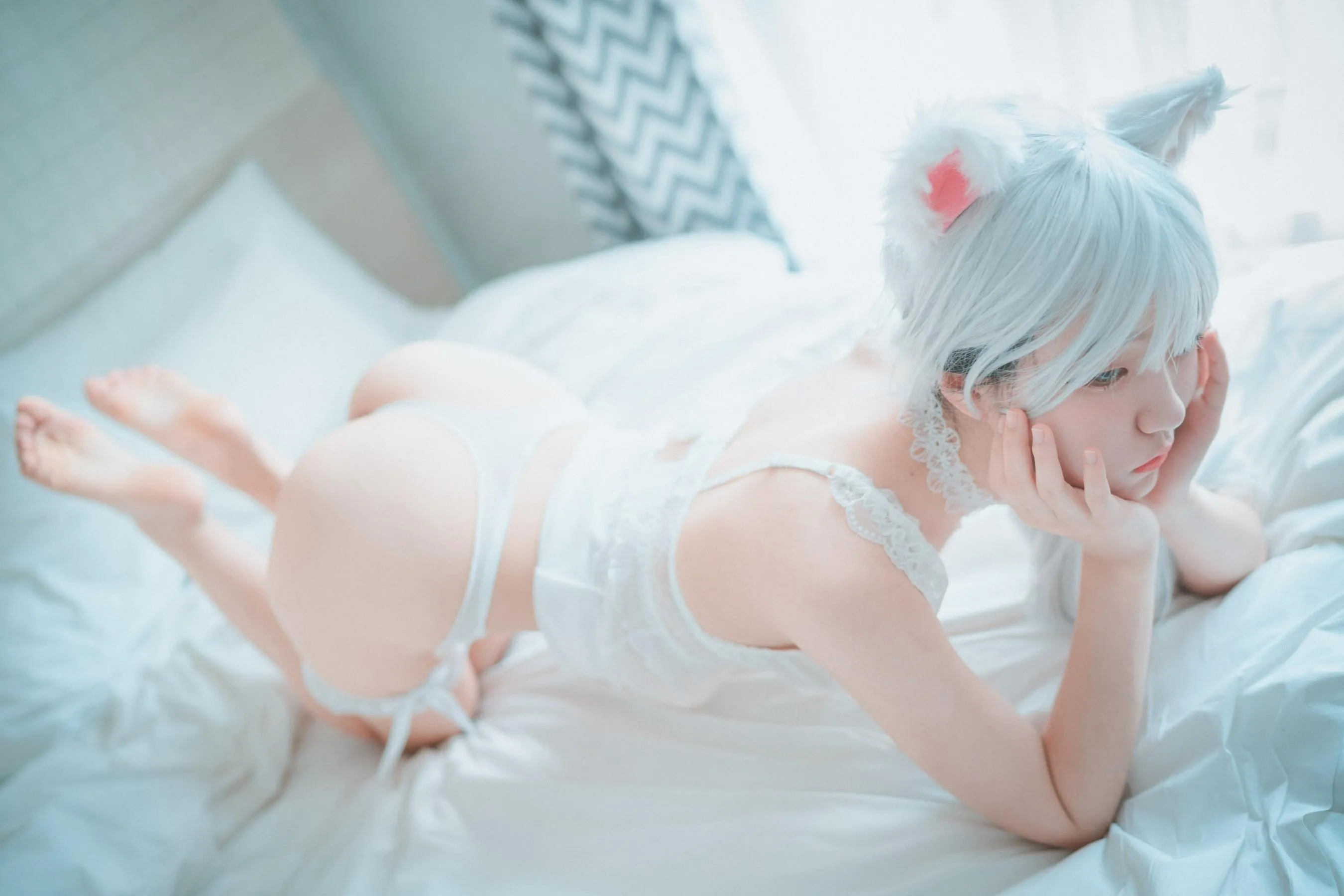 Jenny 정제니 – NO.35 [DJAWA] Schwarz und Weiß Katzenmädchen [66P]插图2